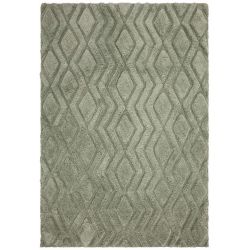 Tapis shaggy haut de gamme en polyester Cordoba vert sauge
