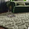 Tapis shaggy haut de gamme en polyester Cordoba vert sauge