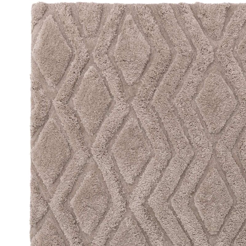 Tapis shaggy haut de gamme en polyester Cordoba greige