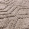 Tapis shaggy haut de gamme en polyester Cordoba greige