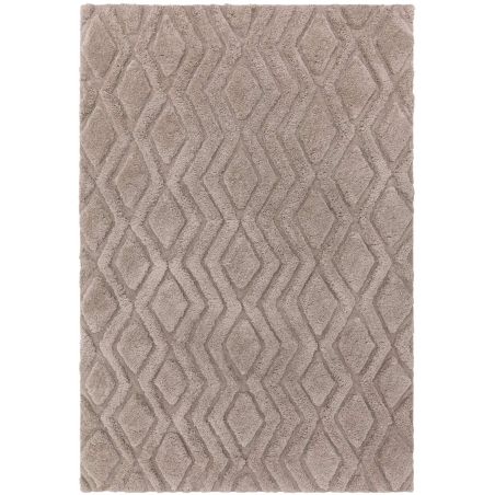 Tapis shaggy haut de gamme en polyester Cordoba greige