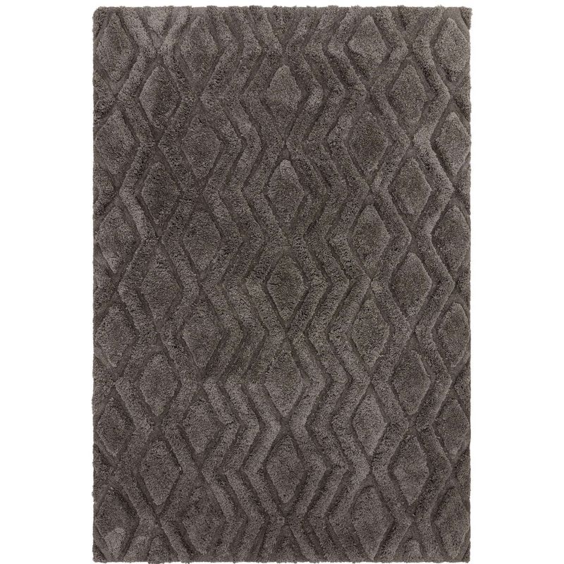 Tapis shaggy haut de gamme en polyester Cordoba gris anthracite - JOSEPH LEBON