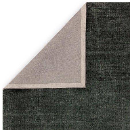 Tapis de salon tissé main en viscose Salta vert foncé Tapis de salon tissé main en viscose Salta vert foncé
