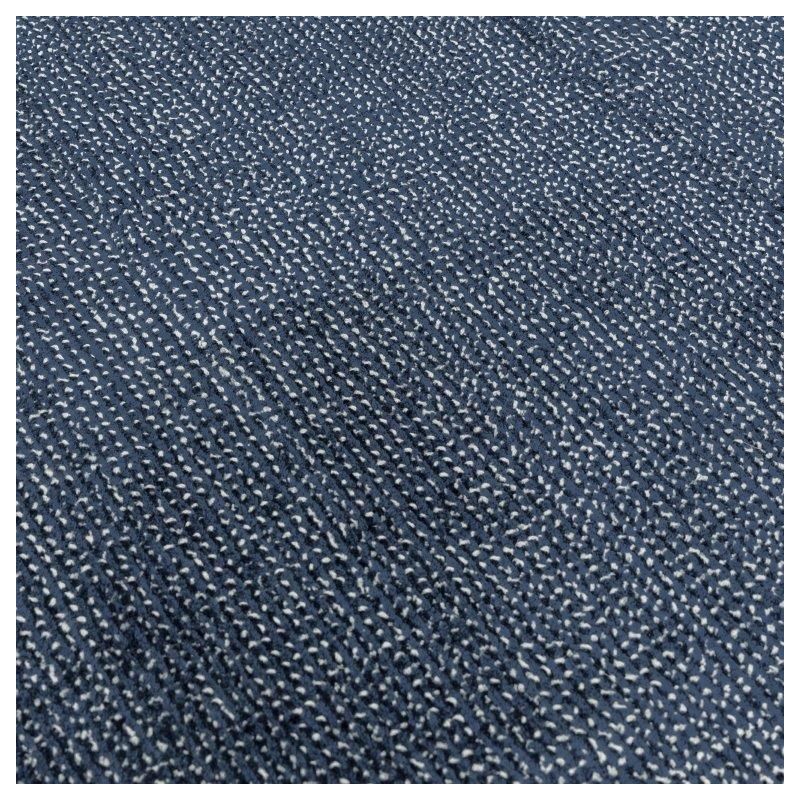 Tapis de bureau tissé main en viscose Salta bleu marine