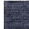 Tapis de bureau tissé main en viscose Salta bleu marine