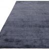 Tapis de bureau tissé main en viscose Salta bleu marine