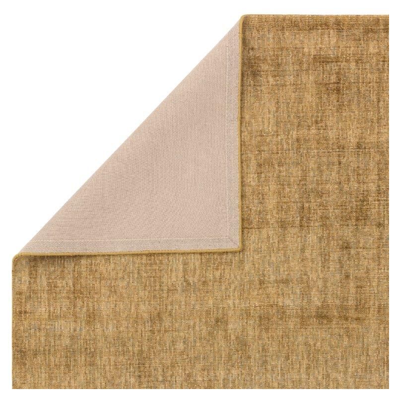 Tapis moderne uni tissé main en viscose Salta caramel