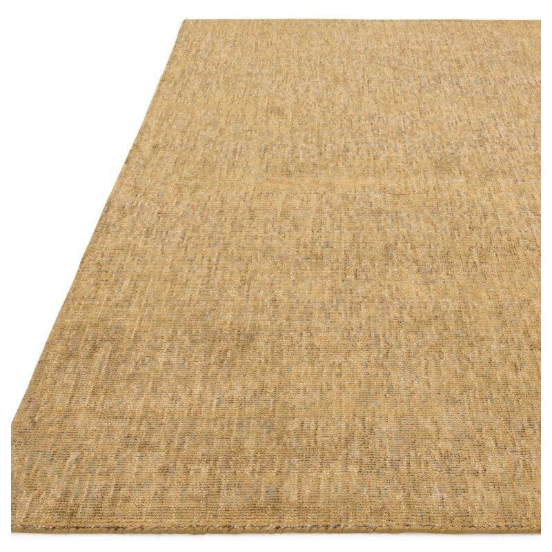 Tapis moderne uni tissé main en viscose Salta caramel