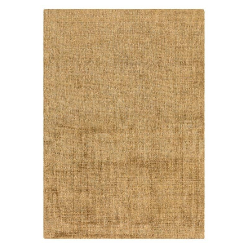 Tapis moderne uni tissé main en viscose Salta caramel