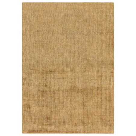 Tapis moderne uni tissé main en viscose Salta caramel