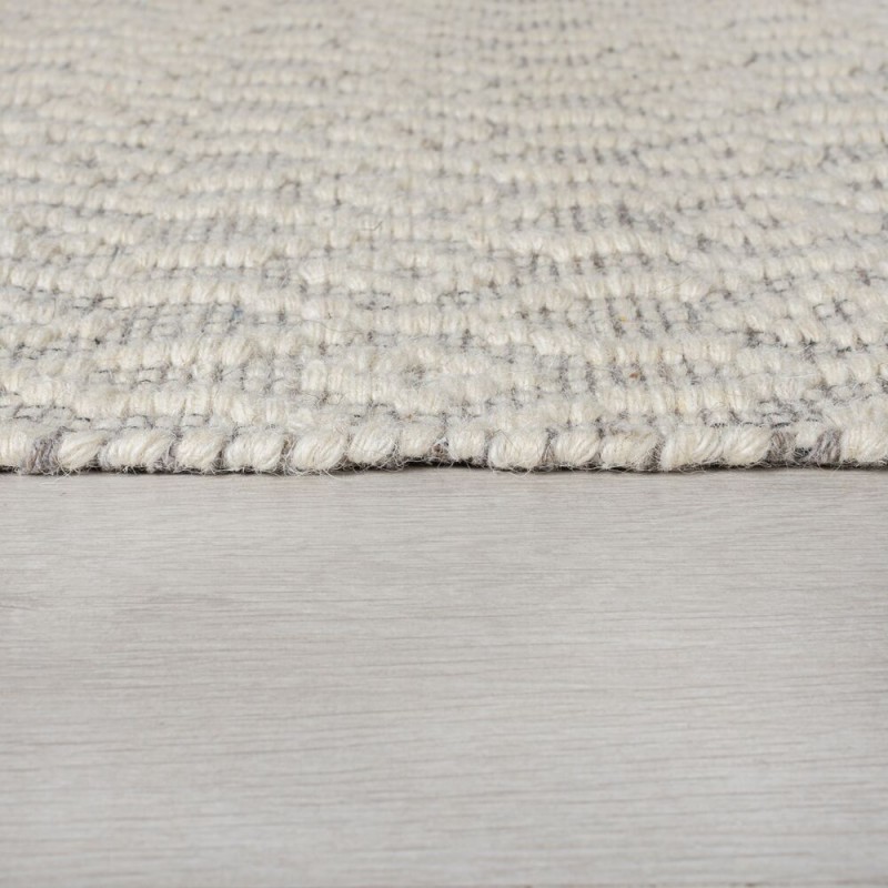 Tapis en laine naturelle tissé main Dream gris et ivoire coté