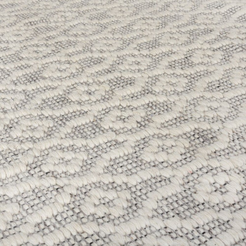 Tapis en laine naturelle tissé main Dream gris et ivoire zoom