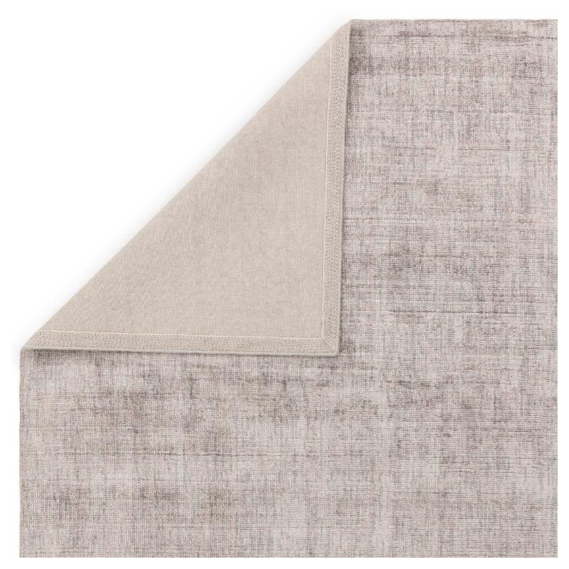 Tapis moderne uni tissé main en viscose Salta gris argent