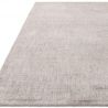 Tapis moderne uni tissé main en viscose Salta gris argent