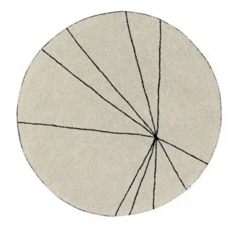 Tapis Moderne Trace Beige, Lavable en Machine