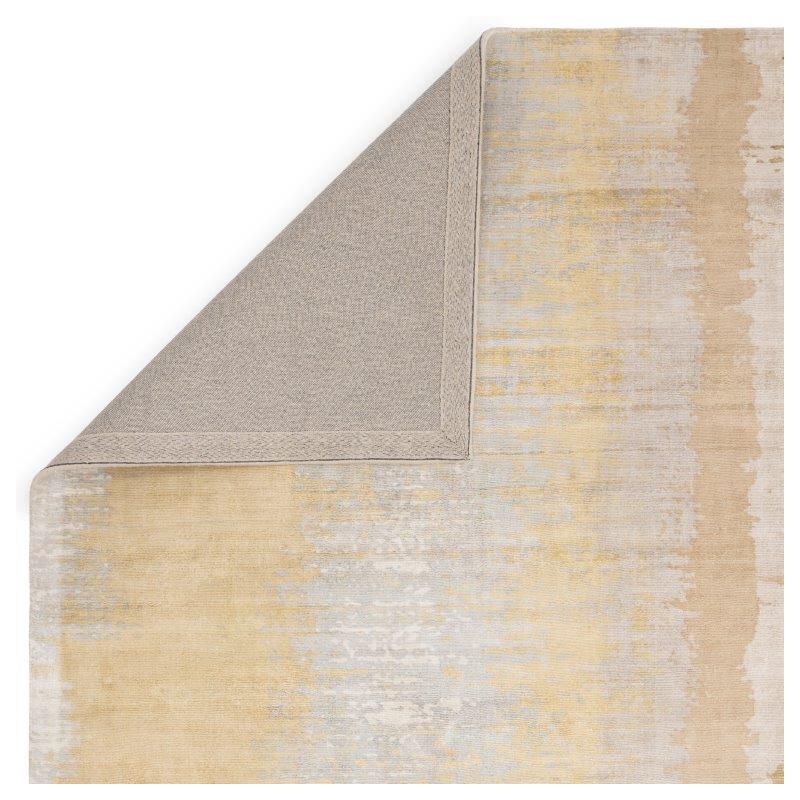 Tapis moderne en viscose tissé main nuances de jaune Rosario