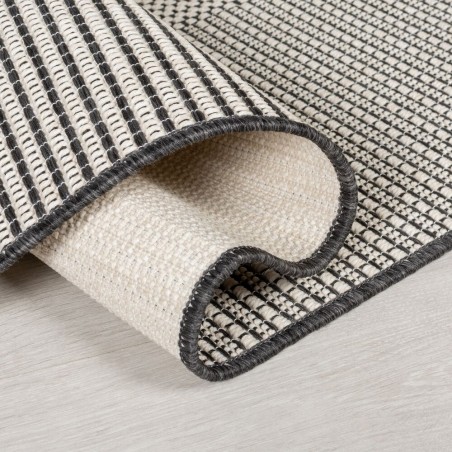 Tapis exterieur SORRENTO Noir gris blanc dos Tapis exterieur SORRENTO Noir gris blanc dos