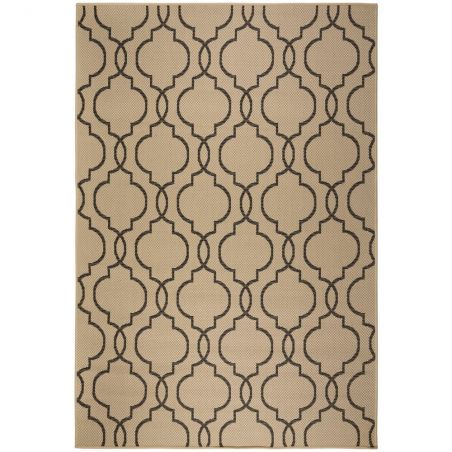 Tapis d'extérieur intérieur rectangulaire Milan beige et anthracite rectangle Tapis d'extérieur intérieur rectangulaire Milan beige et anthracite rectangle