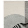 Tapis moderne art deco en polypropylène Corrientes gris, noir et blanc