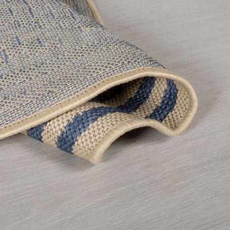 Tapis d'extérieur intérieur rectangulaire Moretti Bleu et Beige Tapis d'extérieur intérieur rectangulaire Moretti Bleu et Beige