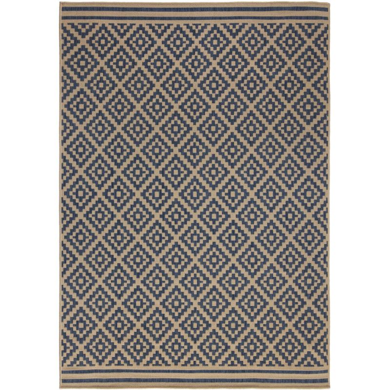 Tapis d'extérieur intérieur rectangulaire Moretti Bleu et Beige rectangle