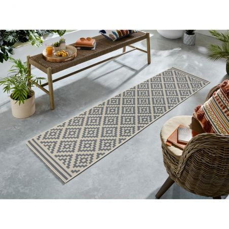 Tapis d'extérieur rectangulaire Moretti Beige et gris Tapis d'extérieur rectangulaire Moretti Beige et gris