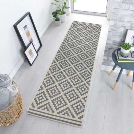 Tapis d'extérieur rectangulaire Moretti Beige et gris Tapis d'extérieur rectangulaire Moretti Beige et gris