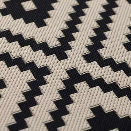 Tapis d'extérieur rond Moretti Noir et Beige detail Tapis d'extérieur rond Moretti Noir et Beige detail