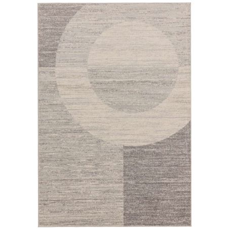 Tapis moderne art deco en polypropylène Junin nuances de gris Tapis moderne art deco en polypropylène Junin nuances de gris