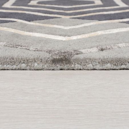 Tapis de salon en laine et viscose gris Architect Harlow Tapis de salon en laine et viscose gris Architect Harlow