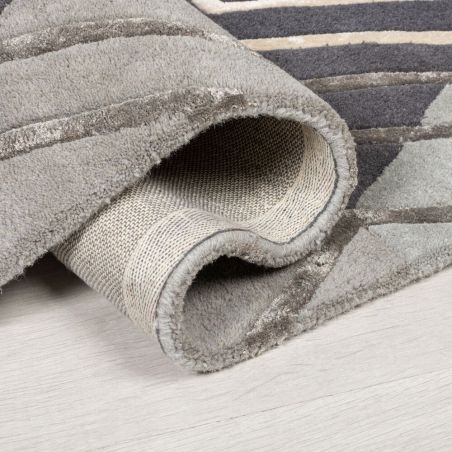 Tapis de salle à manger en laine et viscose gris Architect Harlow Tapis de salle à manger en laine et viscose gris Architect Harlow