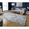 Tapis de salon en fibre synthétique Marbled Gris Argent sofa