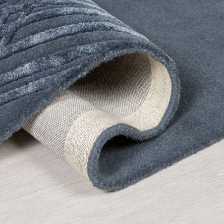Tapis de salle à manger en laine et viscose bleu petrol Architect Diamonds Tapis de salle à manger en laine et viscose bleu petrol Architect Diamonds