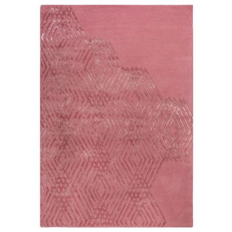 Tapis de salon en laine et viscose rose Architect Diamonds Tapis de salon en laine et viscose rose Architect Diamonds