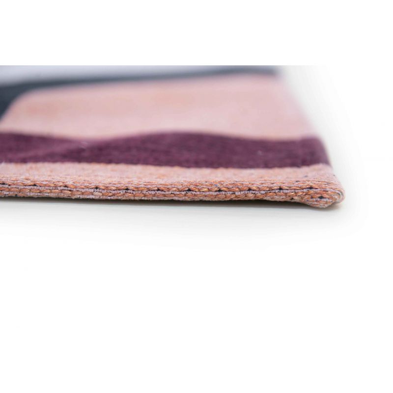 Tapis de salle à manger style art deco en polyester Module rose Rohe