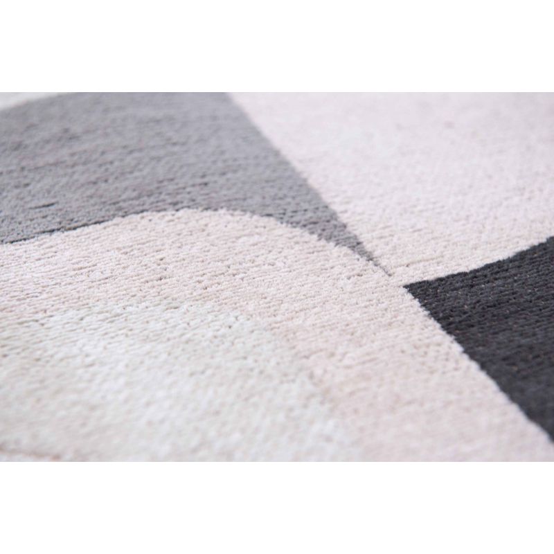 Tapis de bureau style art deco en polyester Module beige saxon