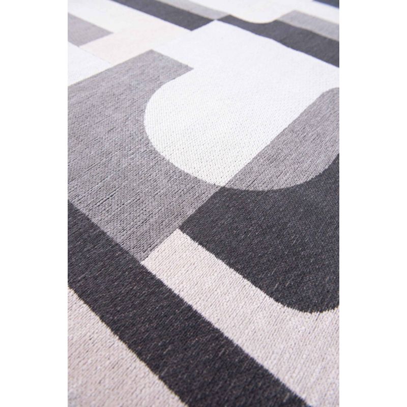 Tapis de bureau style art deco en polyester Module beige saxon