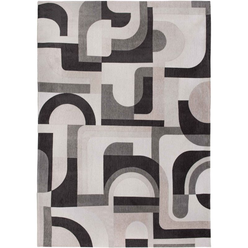 Tapis de bureau style art deco en polyester Module beige saxon