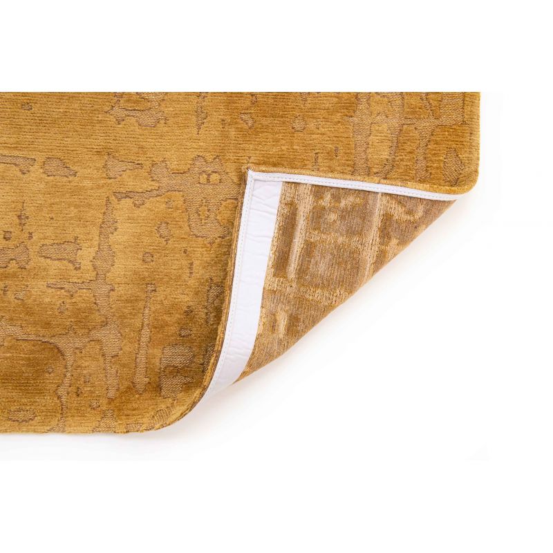 Tapis de salle à manger moderne en polyester Baobab or de Madagascar