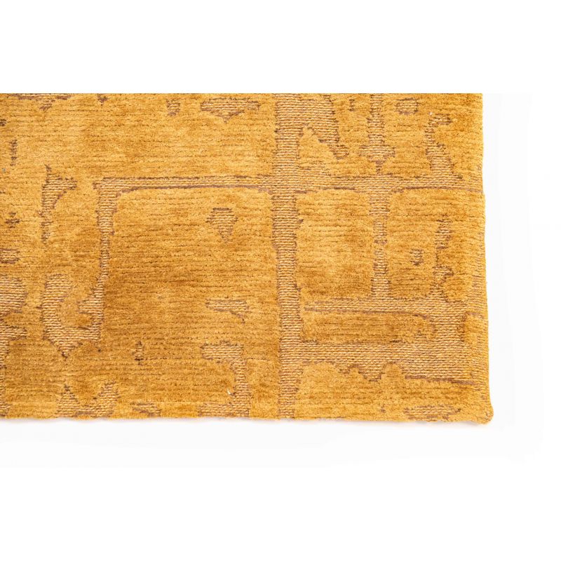 Tapis de salle à manger moderne en polyester Baobab or de Madagascar