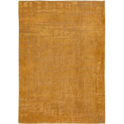 Tapis de salle à manger moderne en polyester Baobab or de Madagascar