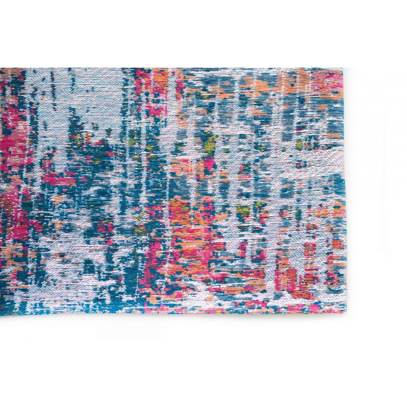 Tapis de Salon tissé plat Atlantic Streaks Jefferson Multicolore couleurs vives détail coin