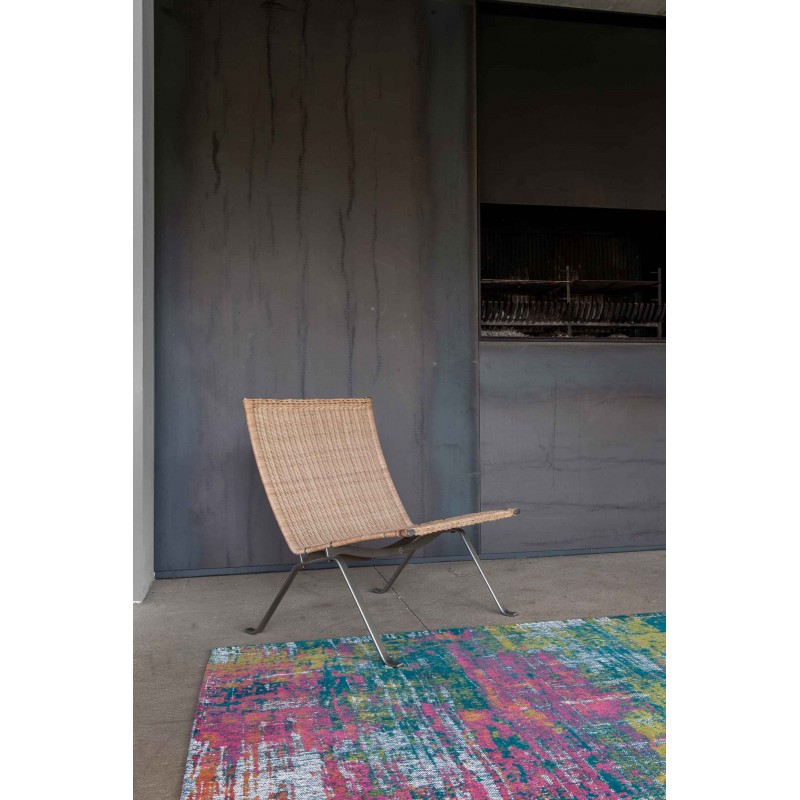 Tapis de Salon tissé plat Atlantic Streaks Jefferson Multicolore couleurs vives décoration