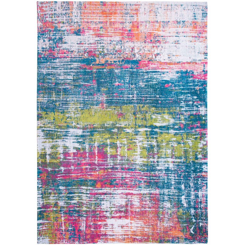 Tapis de salon en polyester Atlantic Streaks Jefferson Multicolore couleurs vives - Louis de Poortere