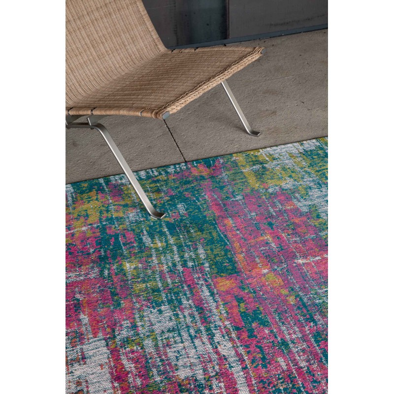 Tapis de Salon tissé plat Atlantic Streaks Jefferson Multicolore couleurs vives dos