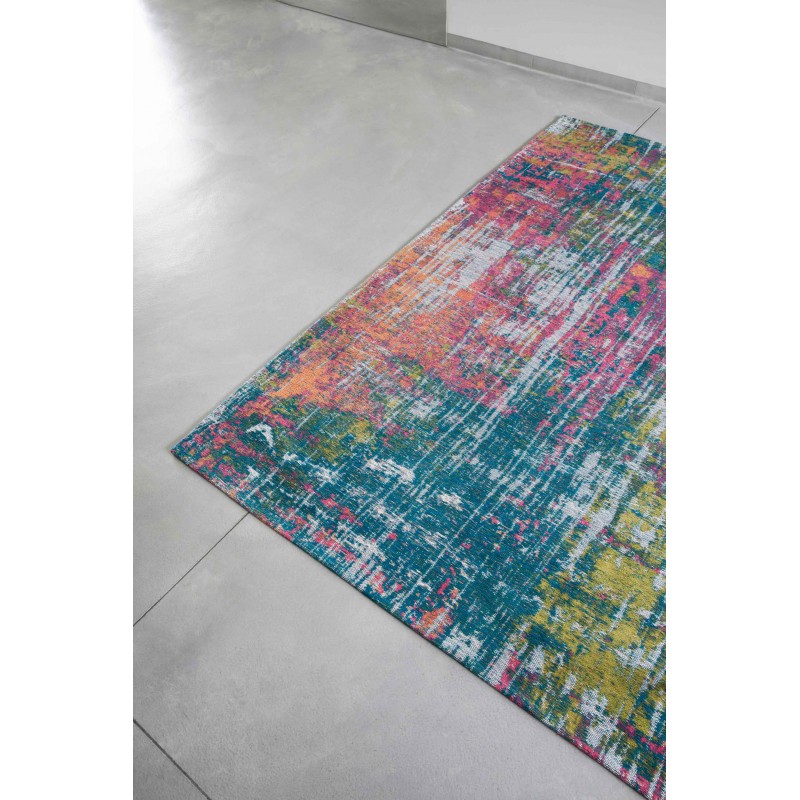 Tapis de Salon tissé plat Atlantic Streaks Jefferson Multicolore couleurs vives dos
