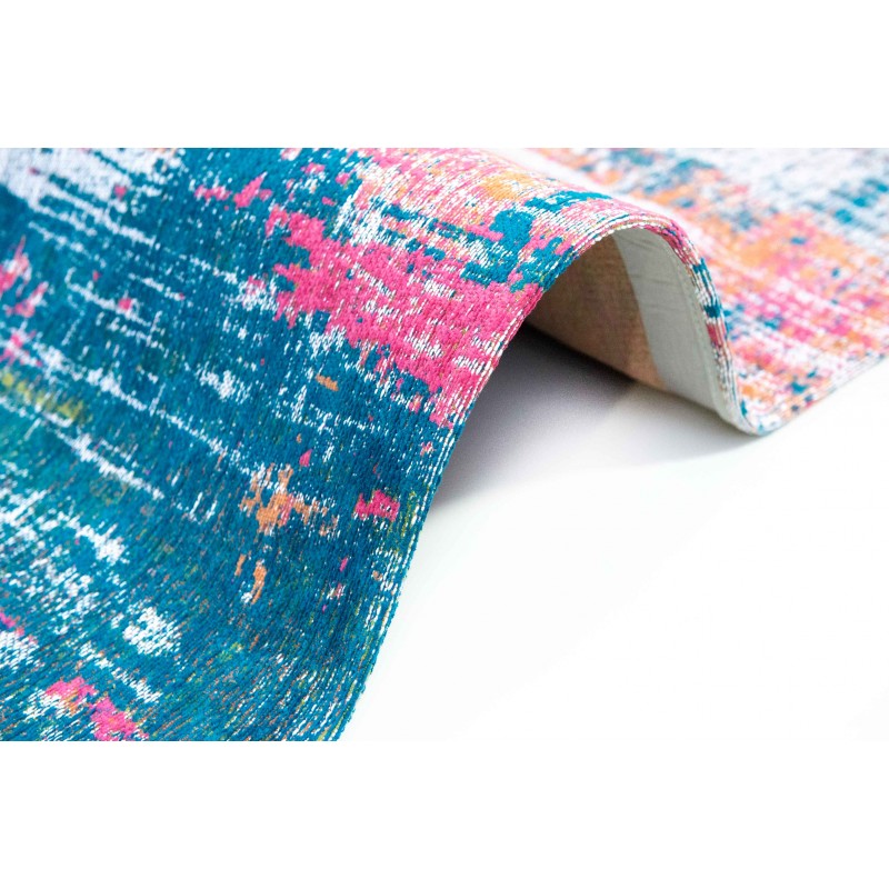 Tapis de Salon tissé plat Atlantic Streaks Jefferson Multicolore couleurs vives dos