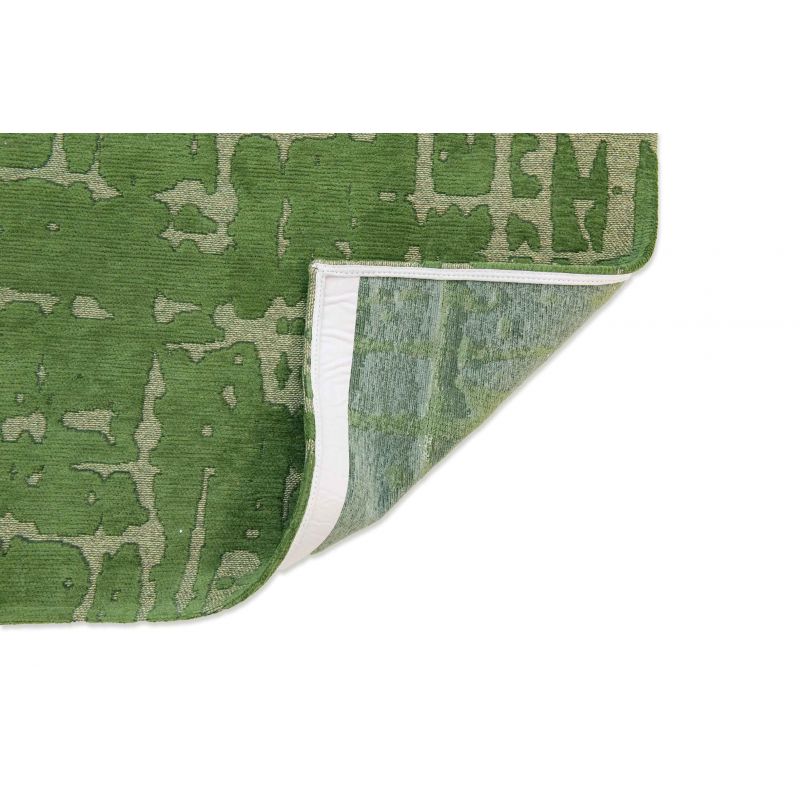 Tapis de salon moderne en polyester Baobab vert Perrier