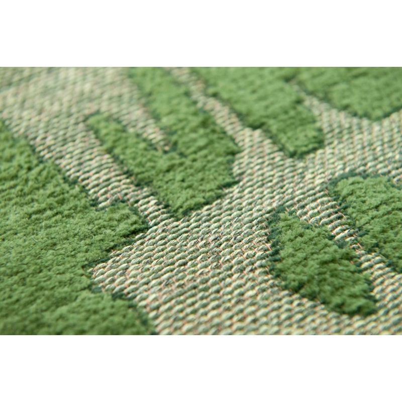 Tapis de salon moderne en polyester Baobab vert Perrier