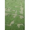 Tapis de salon moderne en polyester Baobab vert Perrier
